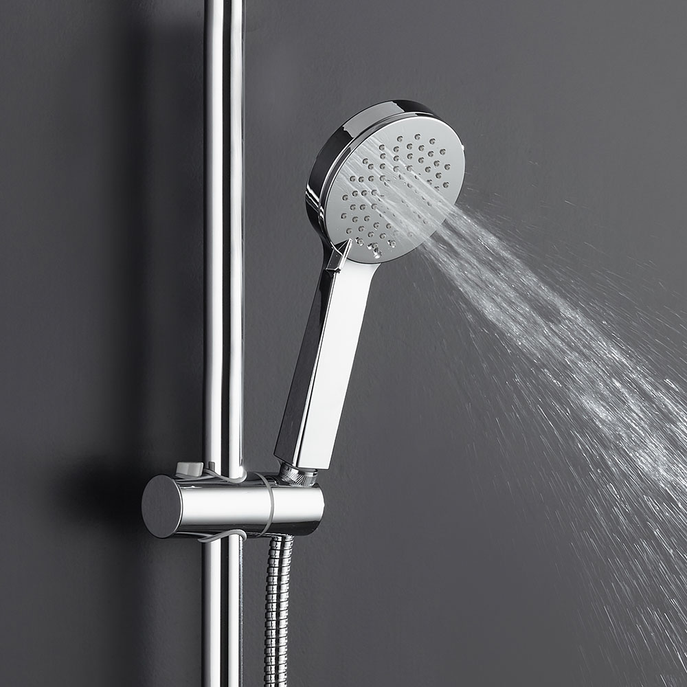 Maneral Mango de Ducha 3 posiciones SALAS redondo CROMO brillo fabricado en ABS