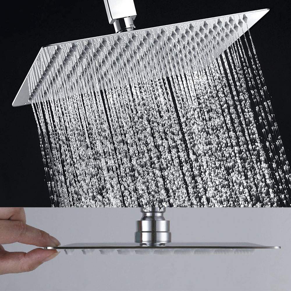 Duchon rociador cuadrado de 30x30 cm CROMO brillo - Imagen 4