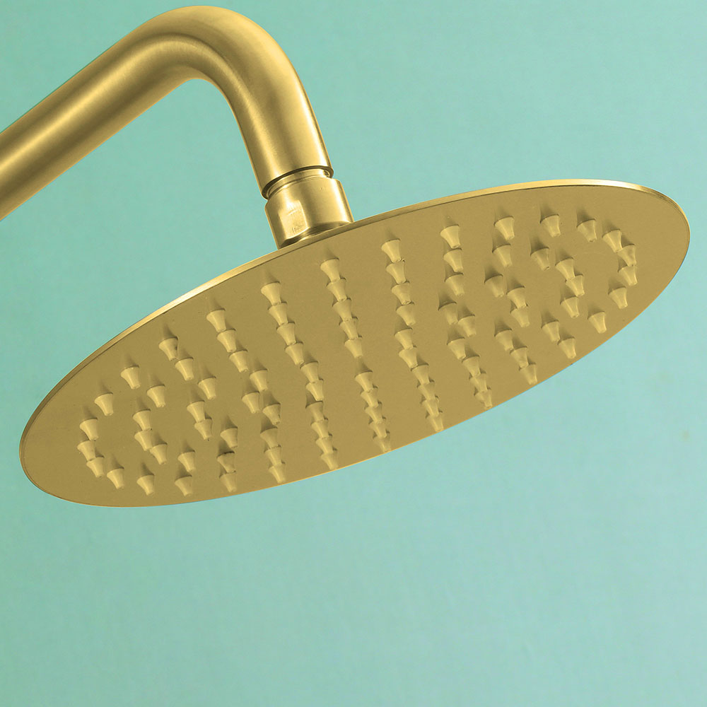 Duchon rociador redondo de 25 cm ORO cepillado - Imagen 3