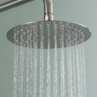 Duchon rociador redondo de 25 cm NIQUEL cepillado