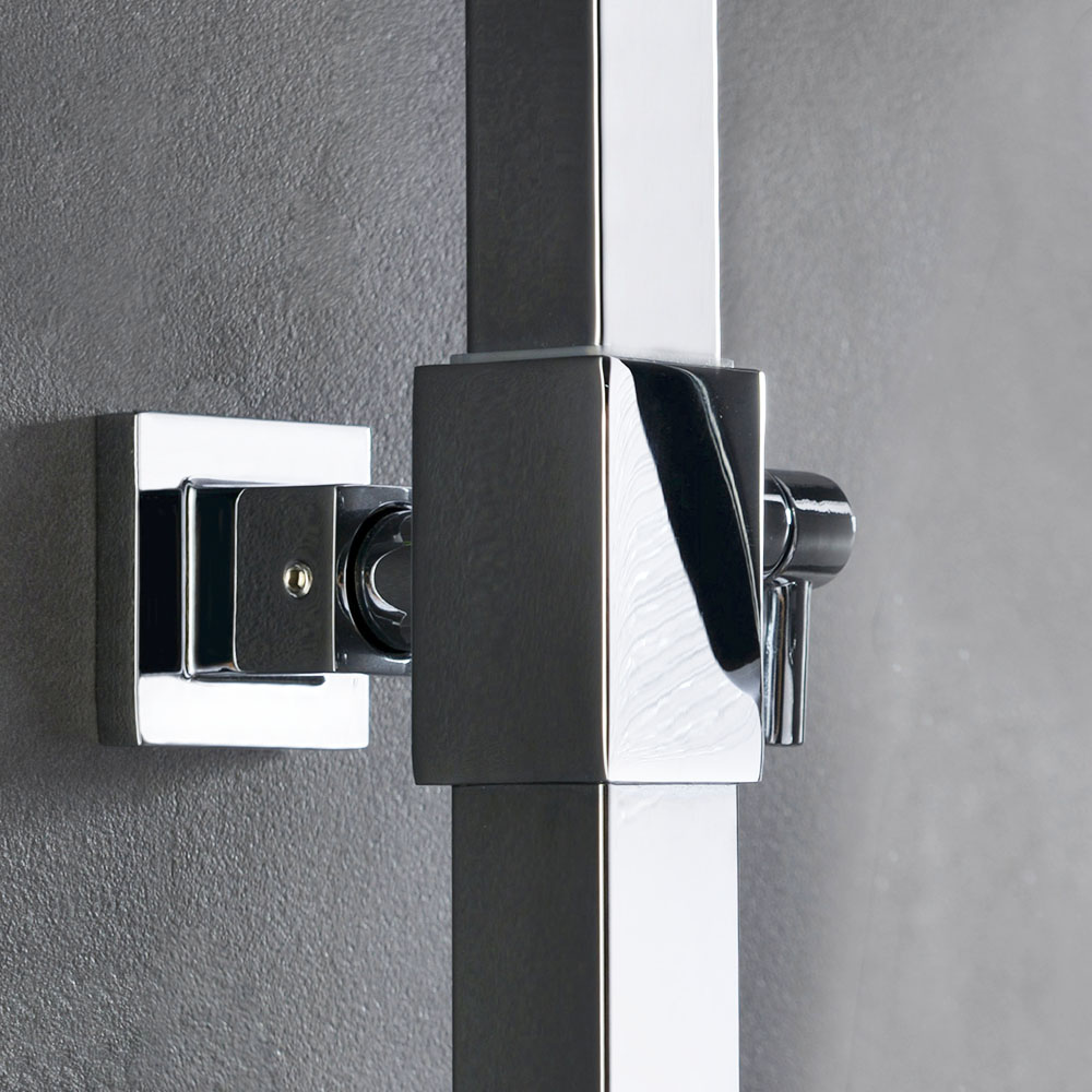 Columna Ducha termostática EXTRAPLANA cuadrada de 80-120 cm CROMO brillo - Imagen 9