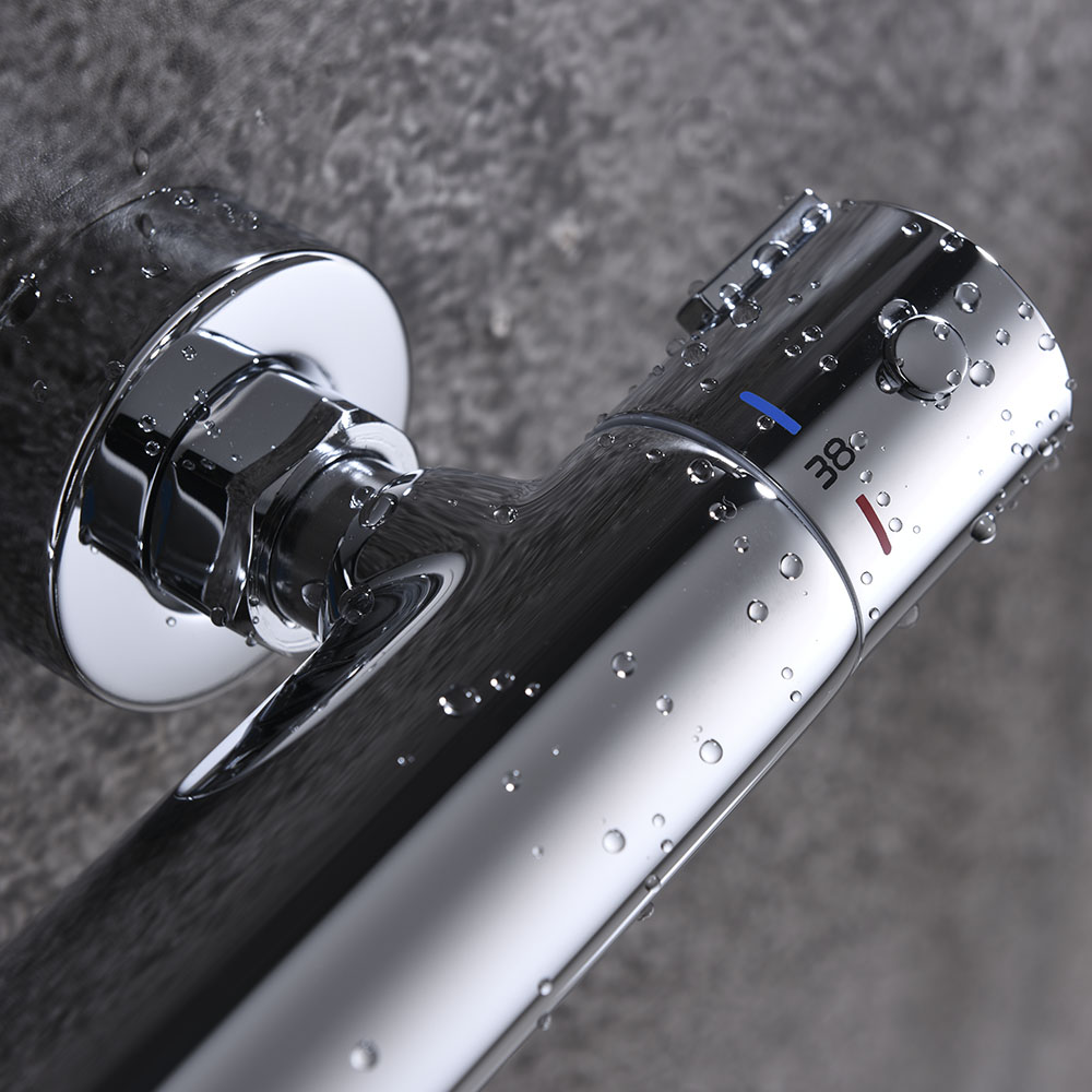 Columna Ducha termostática redonda de 85-115 cm CROMO brillo - Imagen 7