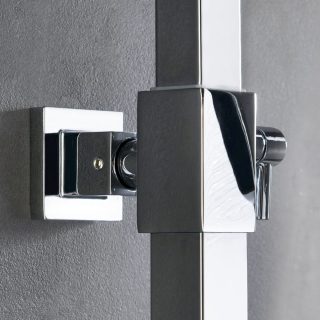 Soporte cuadrada cromo brillo