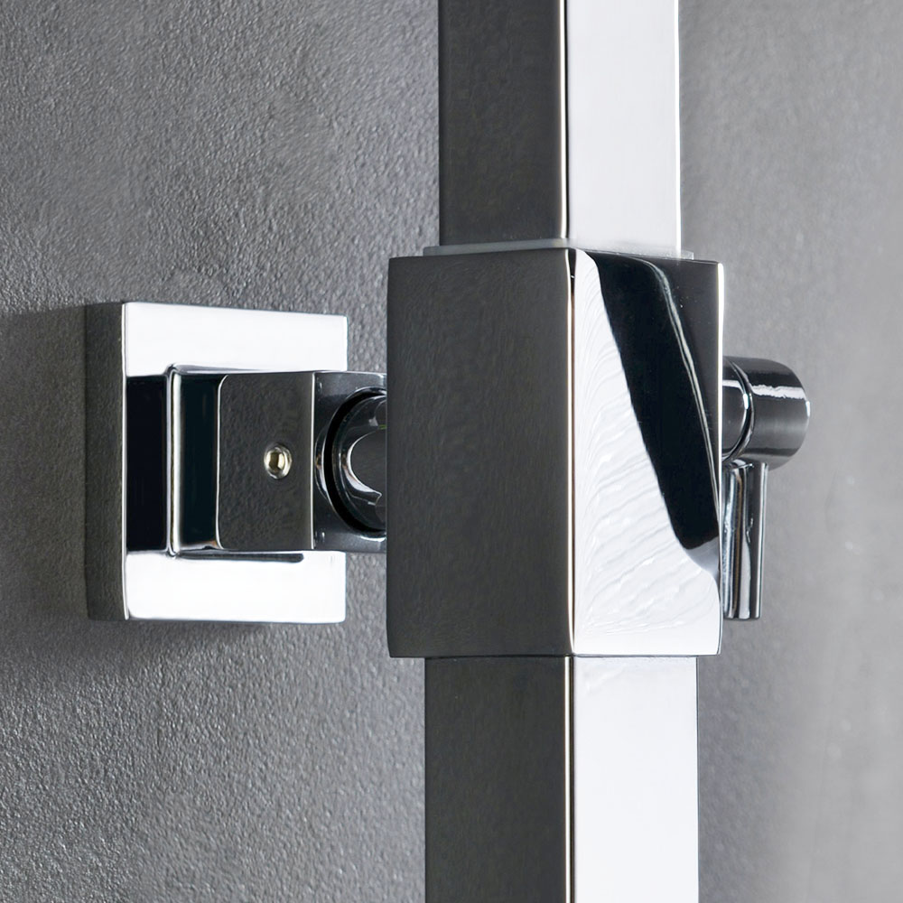 Soporte cuadrada cromo brillo