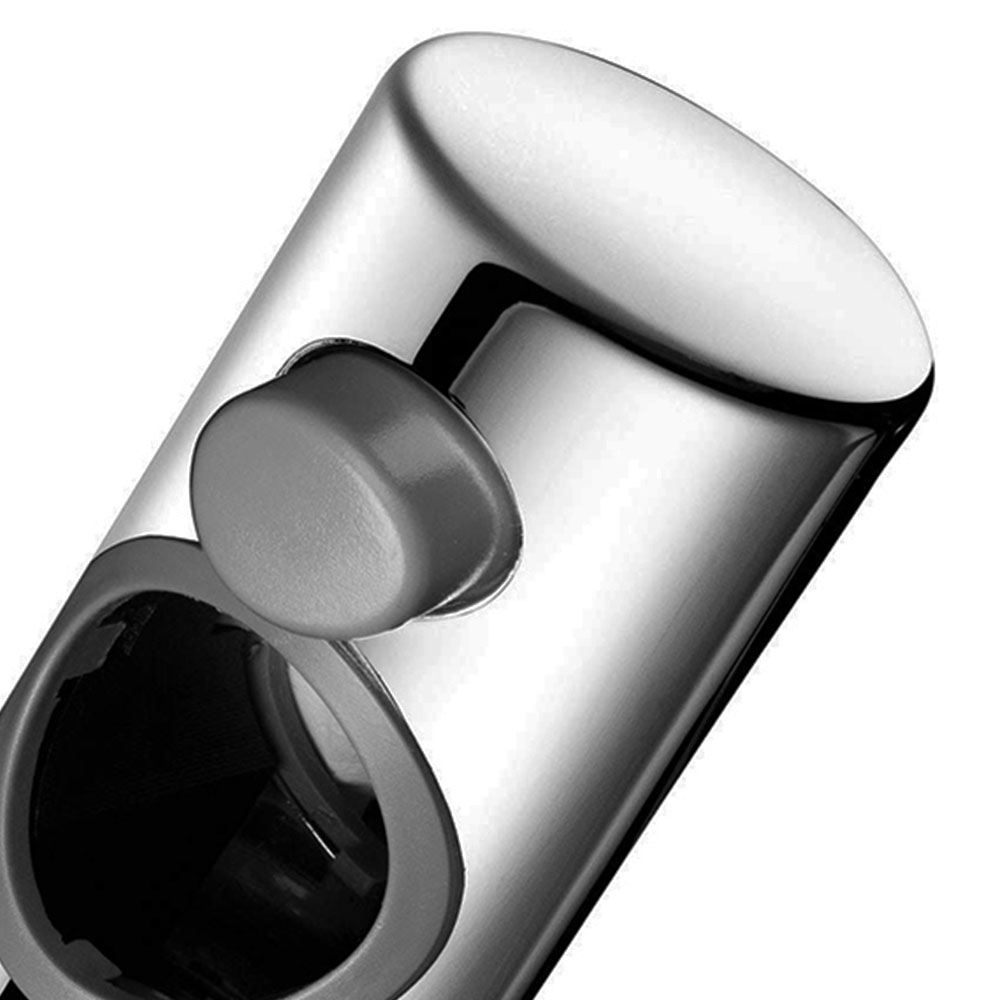 Soporte para barra de ducha redondo CROMO brillo fabricado en ABS - Imagen 6