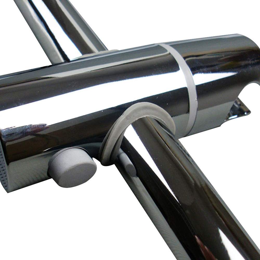 Soporte para barra de ducha redondo CROMO brillo fabricado en ABS - Imagen 7