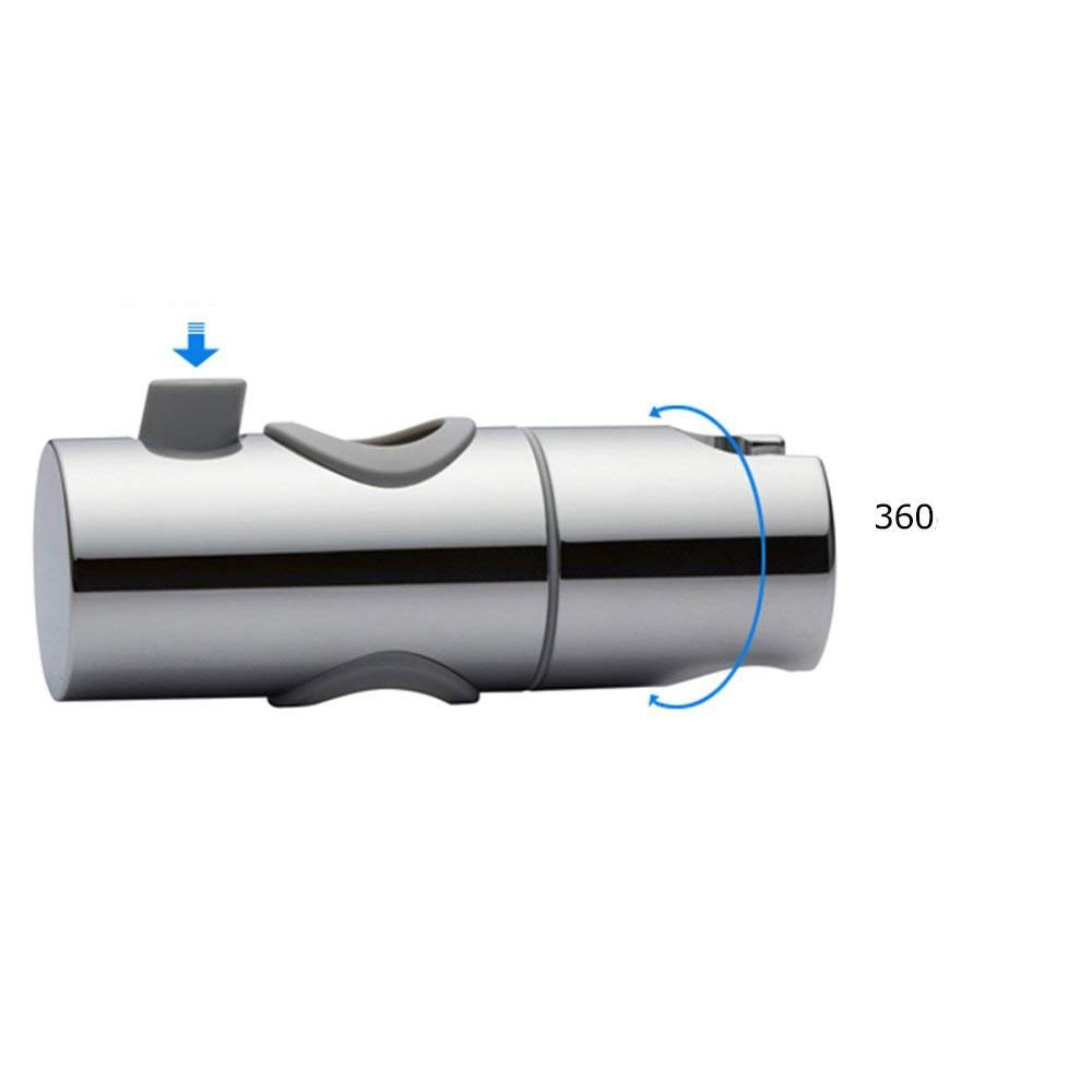 Soporte para barra de ducha redondo CROMO brillo fabricado en ABS - Imagen 9