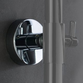 Soporte redonda cromo brillo