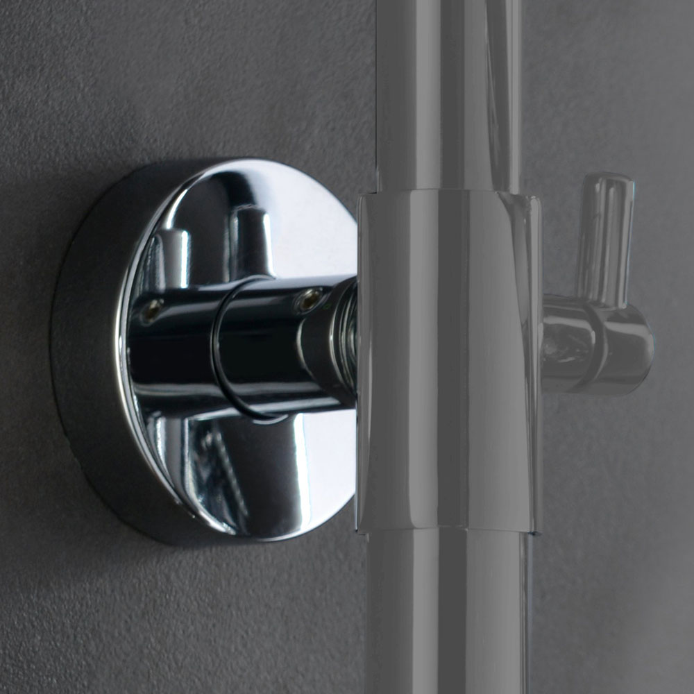 Soporte redonda cromo brillo