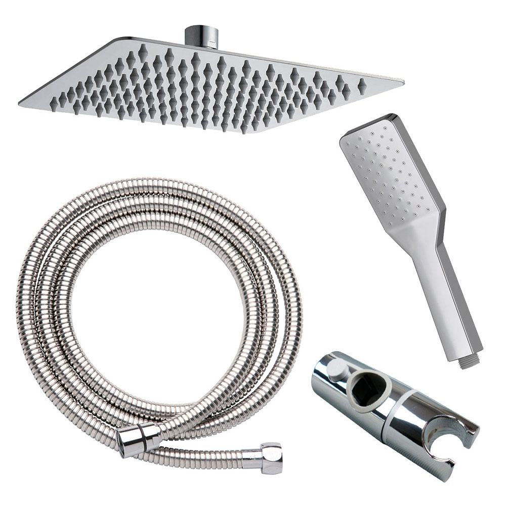 Columna Ducha extralarga termostática MOLINA cuadrada de 100-150 cm CROMO brillo - Imagen 6