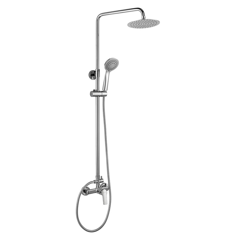 Columna Ducha monomando PINEDA redonda de 80-120 cm CROMO brillo - Imagen 2