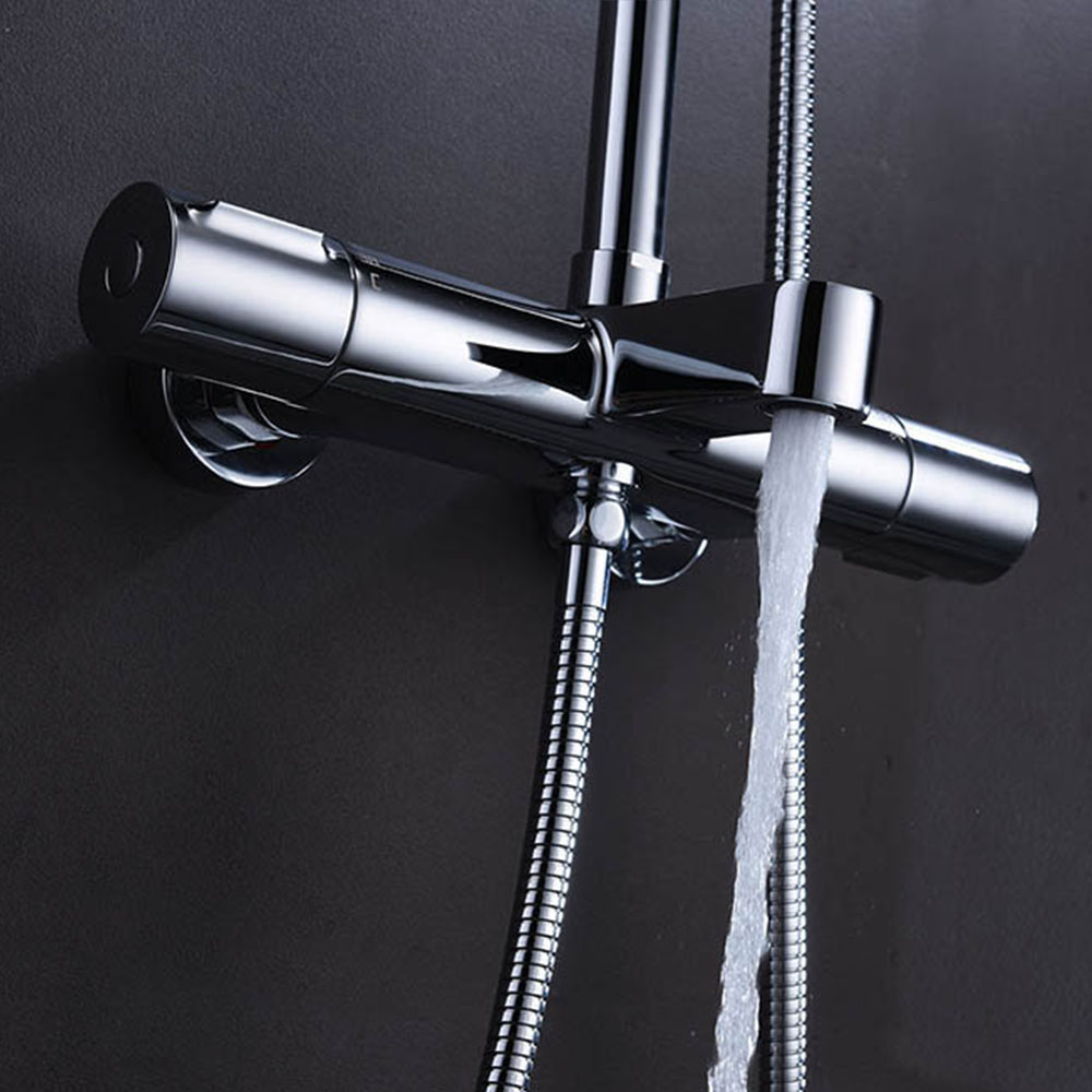 Columna Ducha extralarga termostática GASOL cuadrada de 100-150 cm CROMO brillo - Imagen 8