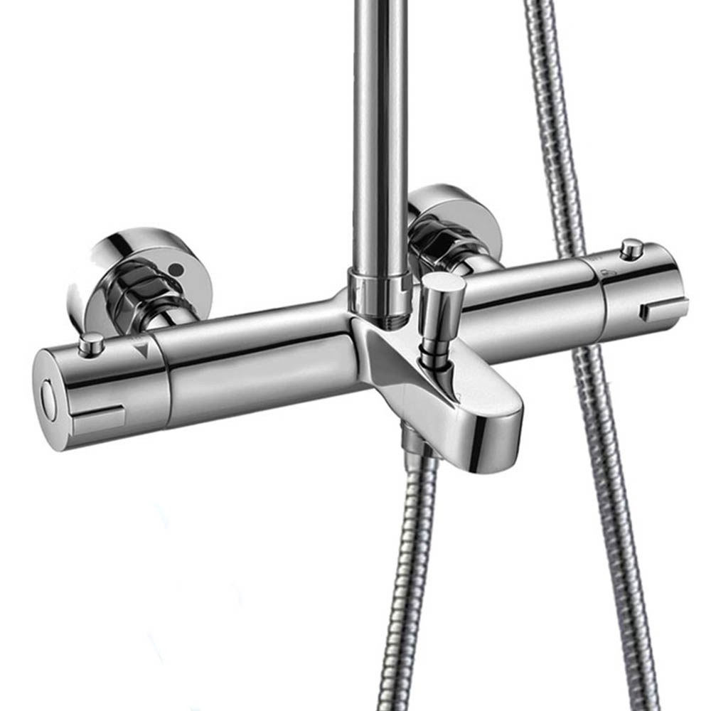 Columna Ducha extralarga termostática GASOL cuadrada de 100-150 cm CROMO brillo - Imagen 9