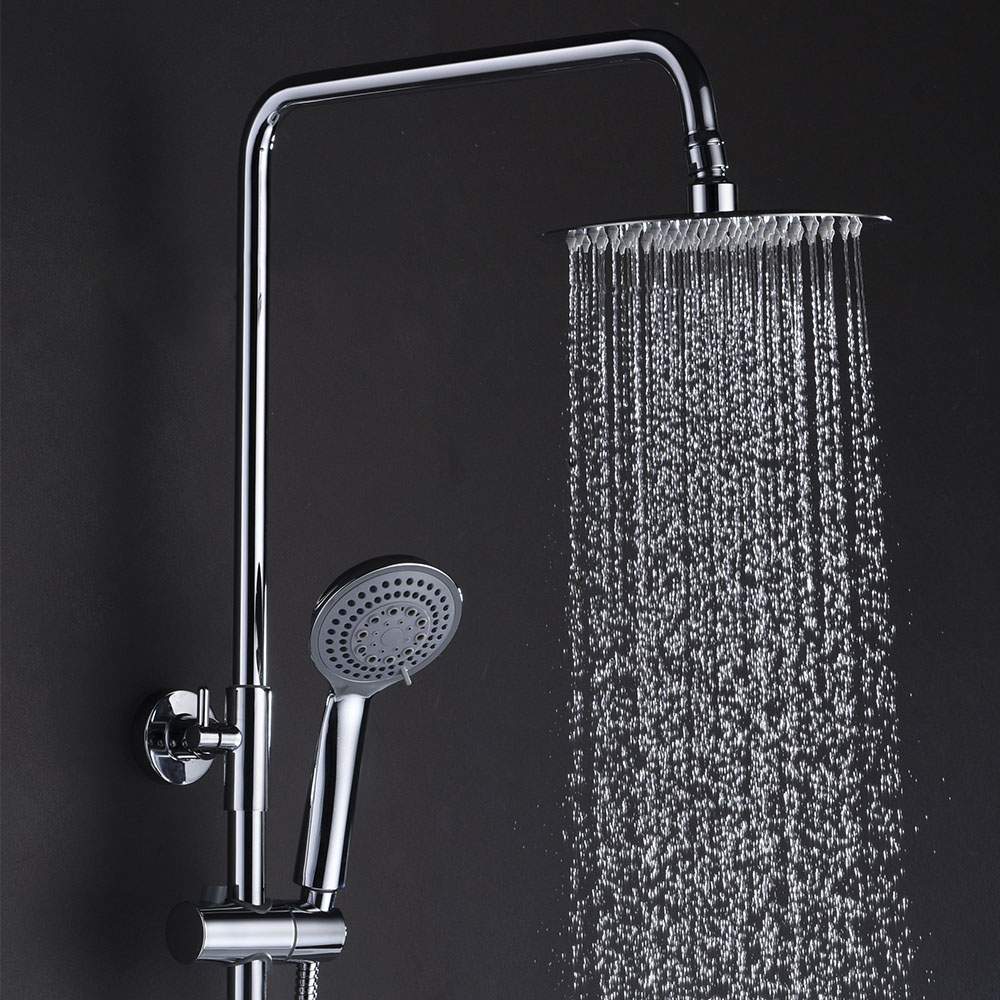 Columna Ducha manetas grafiladas termostática LOPEZ redonda de 80-120 cm - Imagen 7