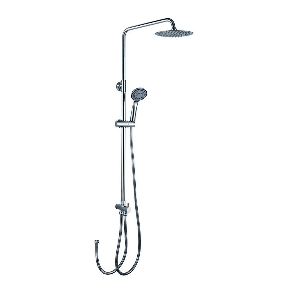 Columna Ducha extralarga sin grifería redonda de 100-150 cm CROMO brillo - Imagen 2