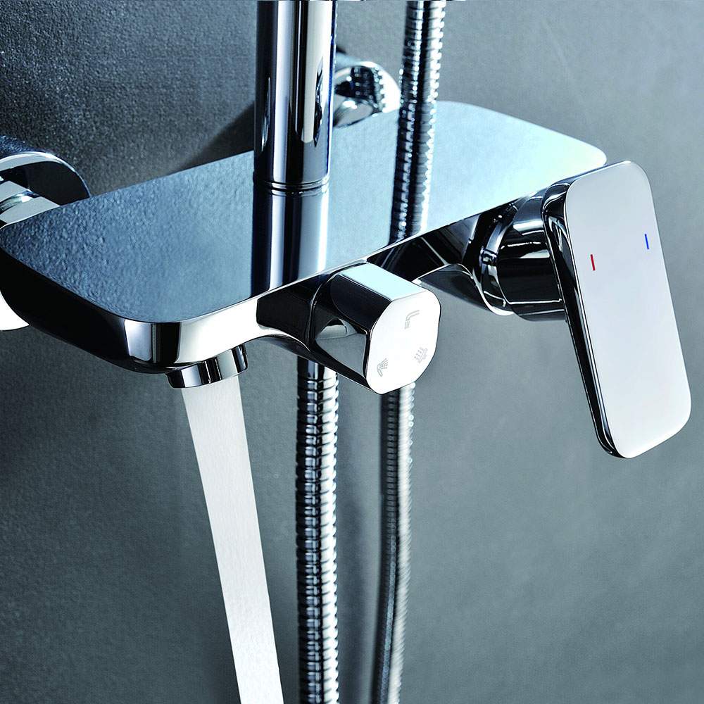 Columna Ducha monomando ATICA cuadrada de 79-125 cm CROMO brillo - Imagen 8