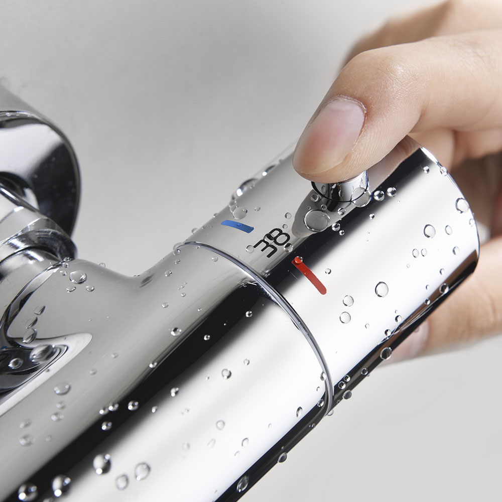 Columna Ducha termostática TACTO FRÍO cuadrada de 85-115 cm CROMO brillo - Imagen 3