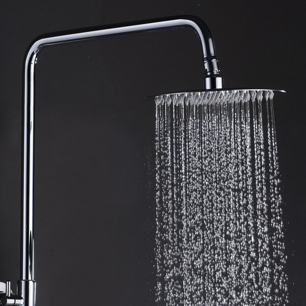 Columna Ducha termostática CON CAÑO redonda de 85-115 cm CROMO brillo - Imagen 8