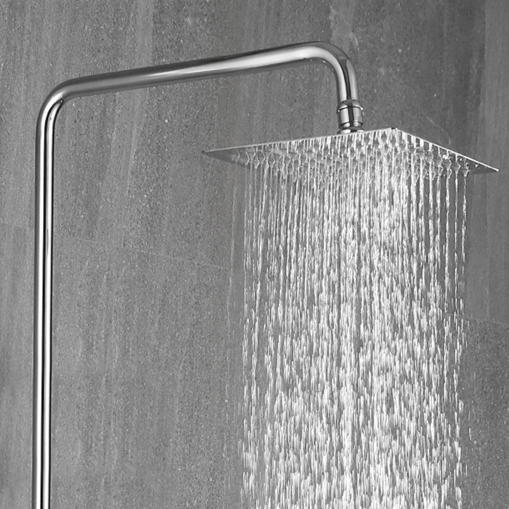 Columna Ducha termostática con CAÑO cuadrada de 85-115 cm CROMO brillo - Imagen 9