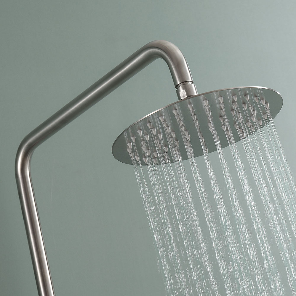 Columna Ducha monomando PRO redonda de 78-125 cm NIQUEL cepillado - Imagen 6