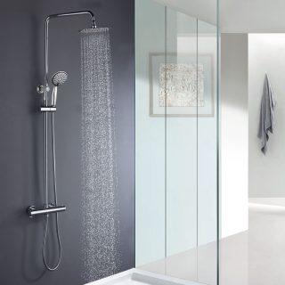 Columna Ducha termostática RAPID redonda cromo brillo