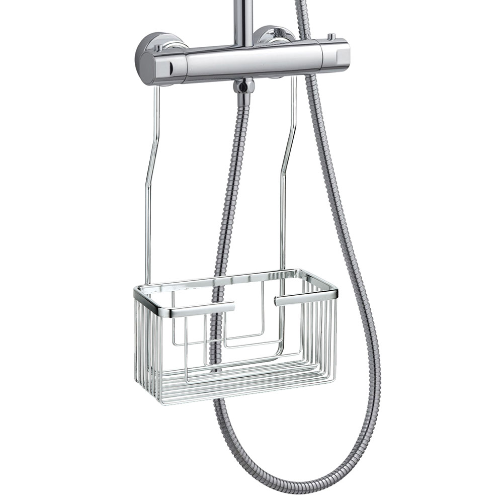 Portagel con ganchos ALBENIZ rectangular CROMO brillo - Imagen 3