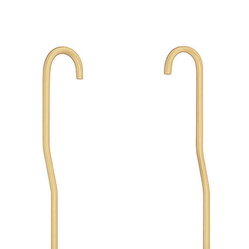 Portagel con ganchos LUNA rectangular ORO CEPILLADO - Imagen 2