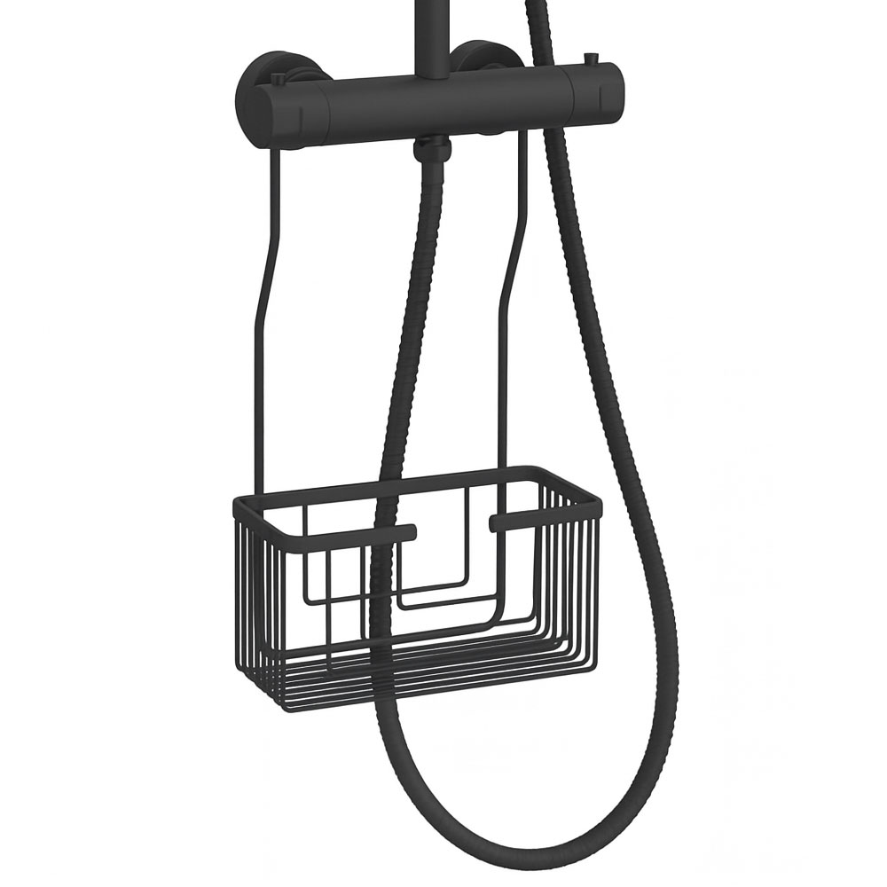 Portagel con ganchos ECLIPSE rectangular NEGRO mate - Imagen 4