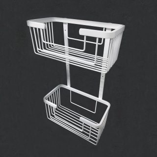 Portagel doble rectangular BLANCO mate