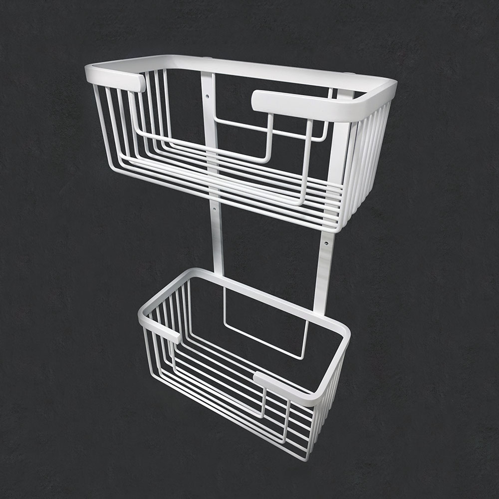 Portagel doble rectangular BLANCO mate