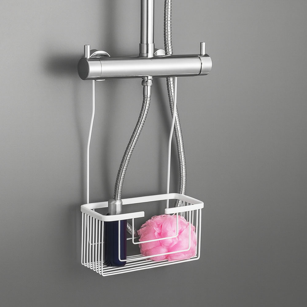 Portagel con ganchos ECLIPSE rectangular BLANCO mate