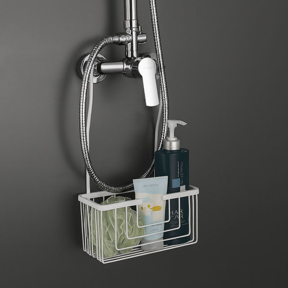 Portagel con ganchos ECLIPSE rectangular BLANCO mate - Imagen 4