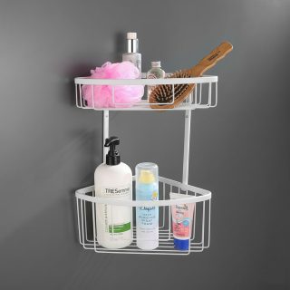 Portagel doble ACOSTA esquina blanco mate