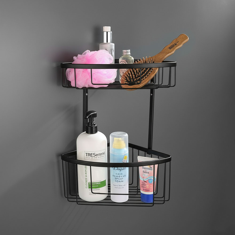 Portagel doble ACOSTA esquina NEGRO mate