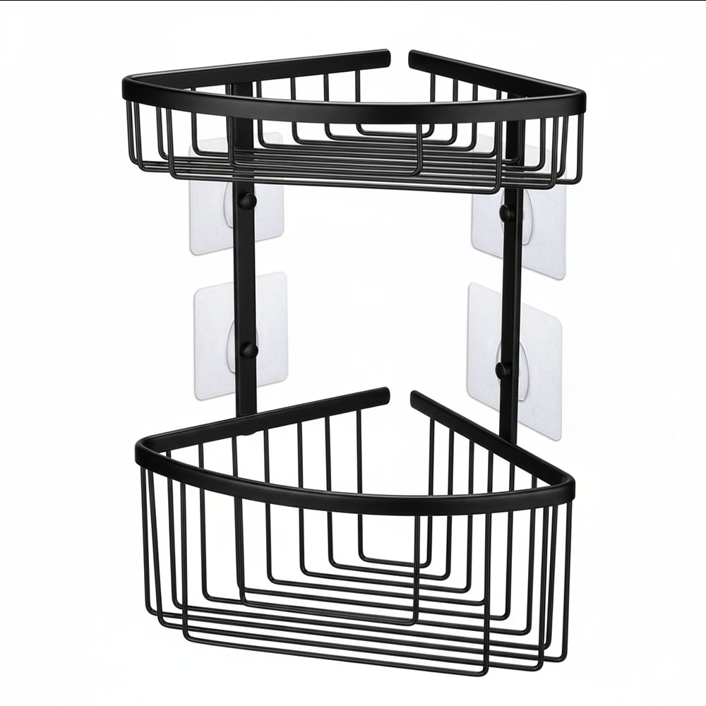 Portagel doble ACOSTA esquina NEGRO mate - Imagen 4