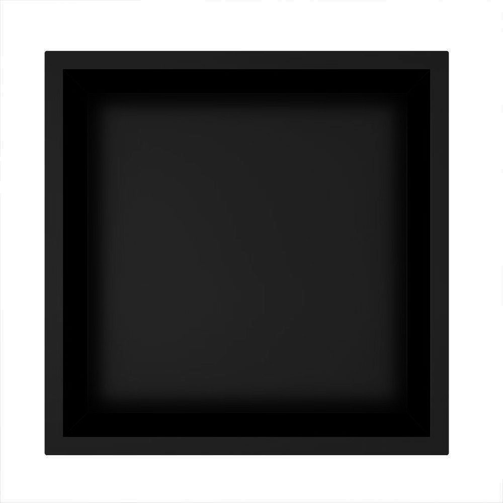 Hornacina Nicho de empotrar cuadrada de 30 x 30 cm NEGRO mate - Imagen 3