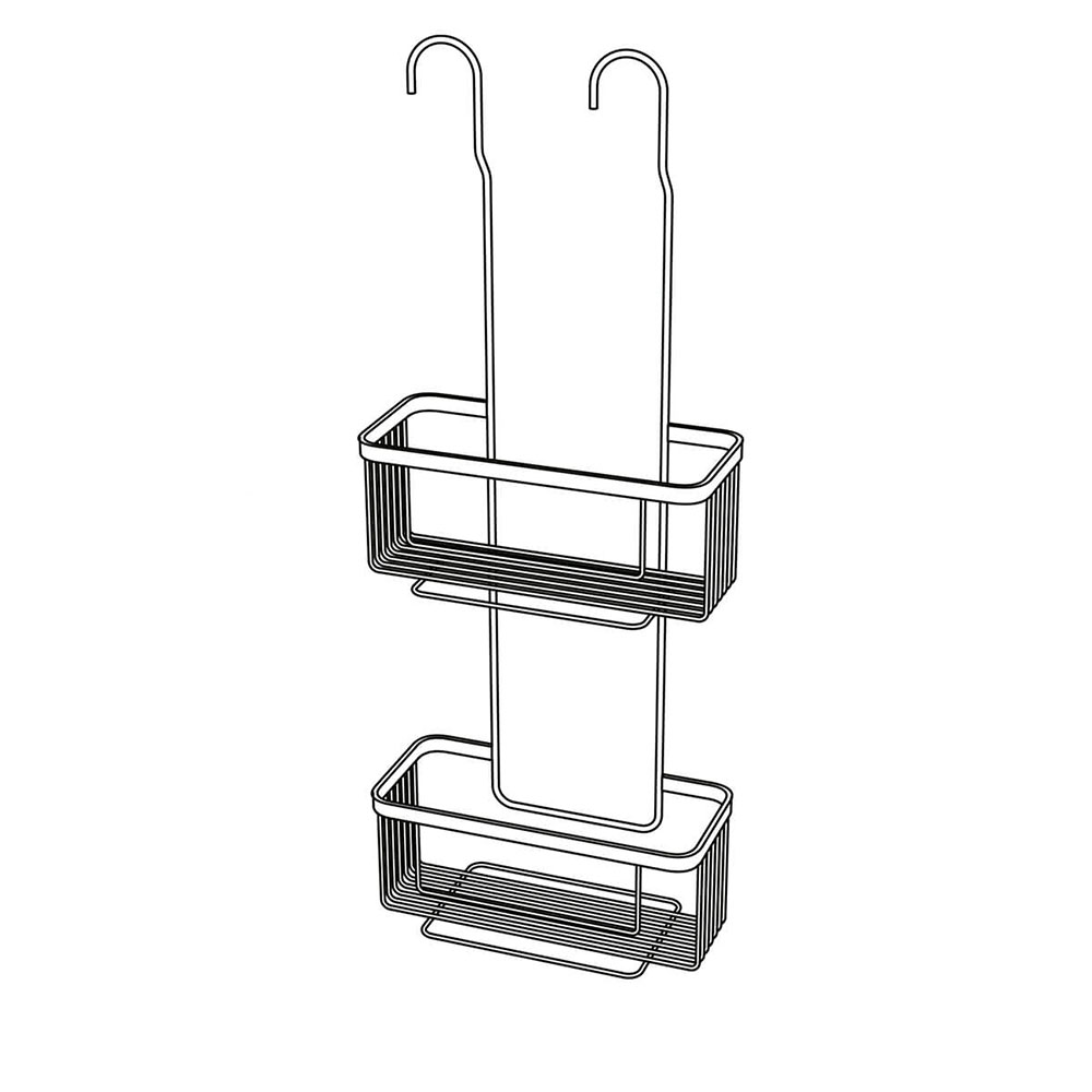 Portagel doble ALARCÓN rectangular CROMO brillo - Imagen 3