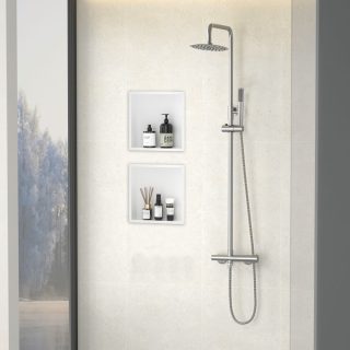 Hornacina Nicho de empotrar cuadrada de 30 x 30 cm BLANCO mate