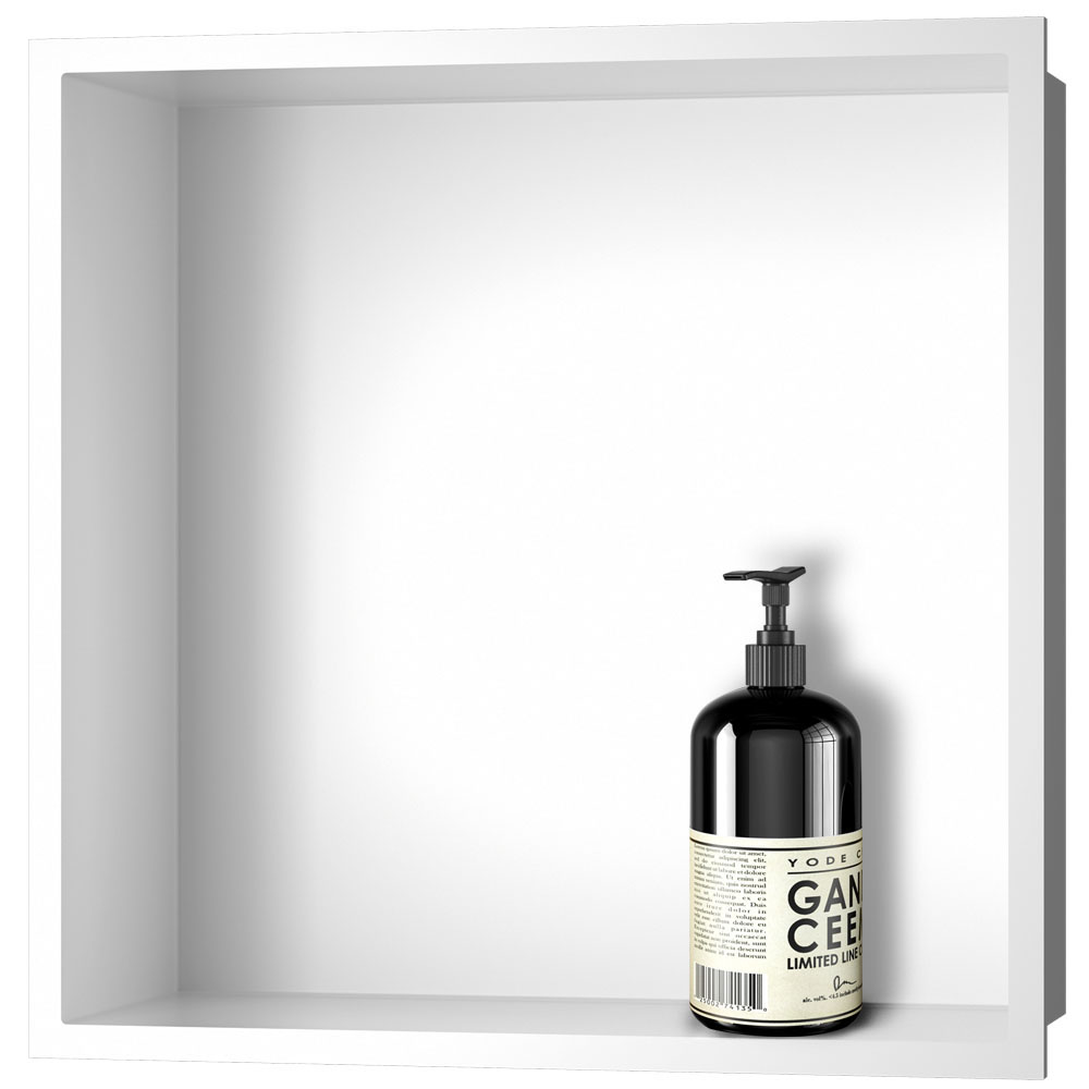 Hornacina Nicho de empotrar cuadrada de 30 x 30 cm BLANCO mate - Imagen 2