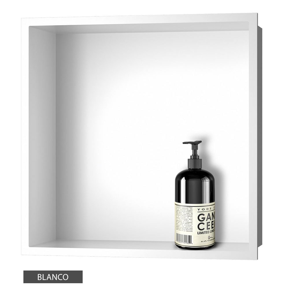 Hornacina Nicho de empotrar cuadrada de 30 x 30 cm BLANCO mate - Imagen 4