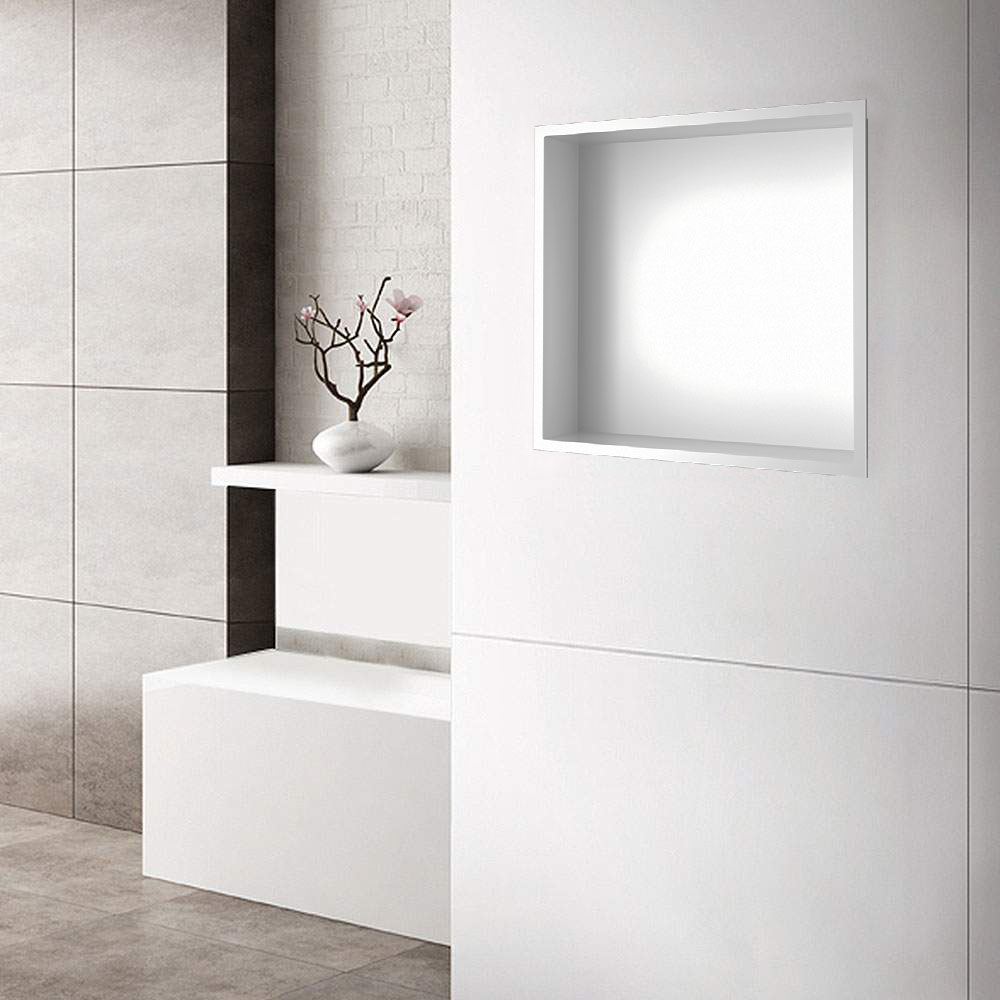 Hornacina Nicho de empotrar cuadrada de 30 x 30 cm BLANCO mate - Imagen 6