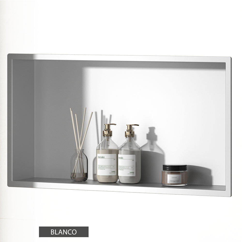 Hornacina Nicho de empotrar rectangular de 60 x 30 cm BLANCO mate