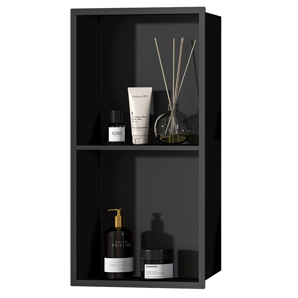 Hornacina Nicho de empotrar rectangular de 60 x 30 cm NEGRO mate - Imagen 3