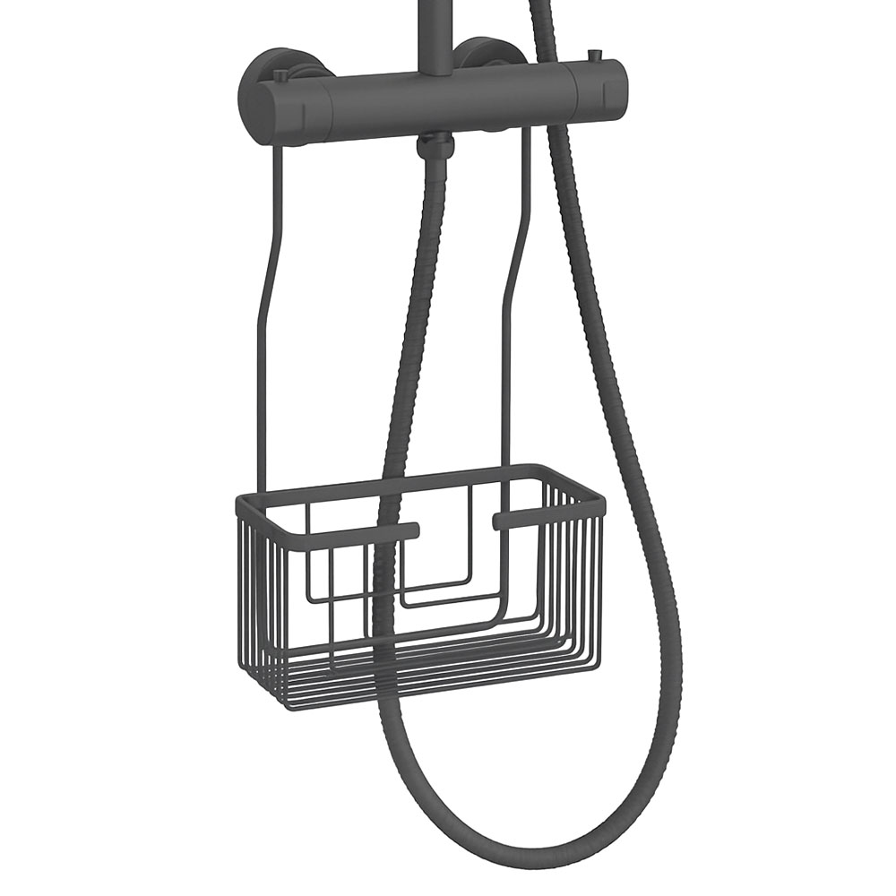 Portagel con ganchos LUNA rectangular GRAFITO / antracita mate - Imagen 4