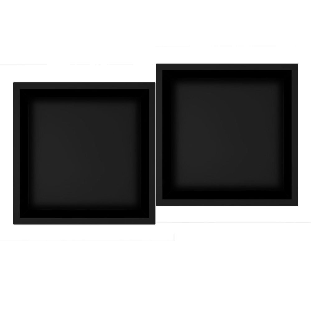 Pack 2 Hornacinas Nicho de empotrar cuadrada de 30 x 30 cm NEGRO mate - Imagen 2