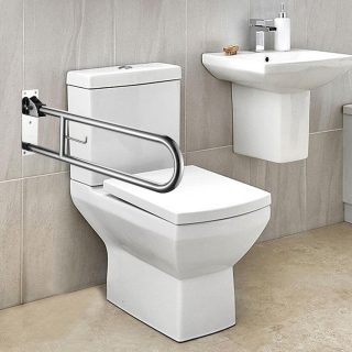 Asa Seguridad abatible LISA de 80 cm CROMO brillo