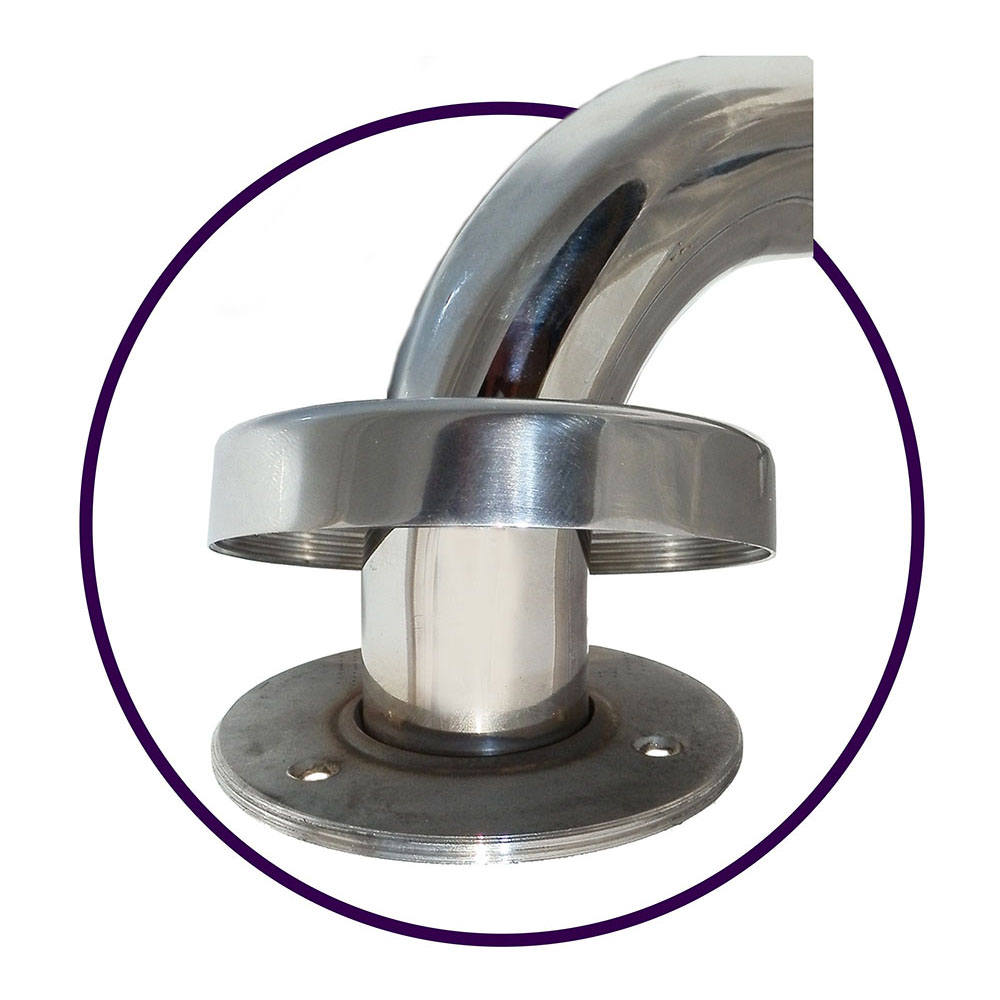 Asa Seguridad en z ANTIDESLIZANTE de 43 cm CROMO brillo - Imagen 6