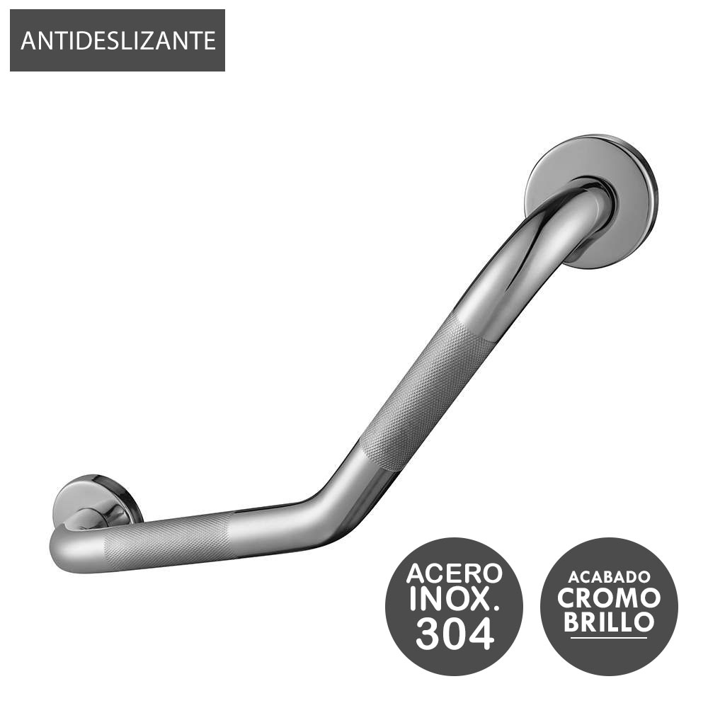 Asa Seguridad en z ANTIDESLIZANTE de 43 cm CROMO brillo - Imagen 9