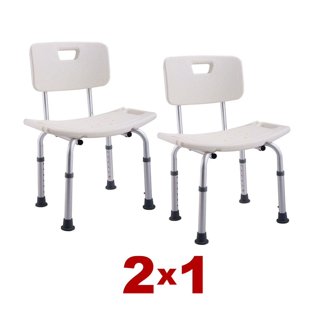 Pack 2 Asientos con respaldo cuadrado BLANCO mate fabricado en ABS - Imagen 6