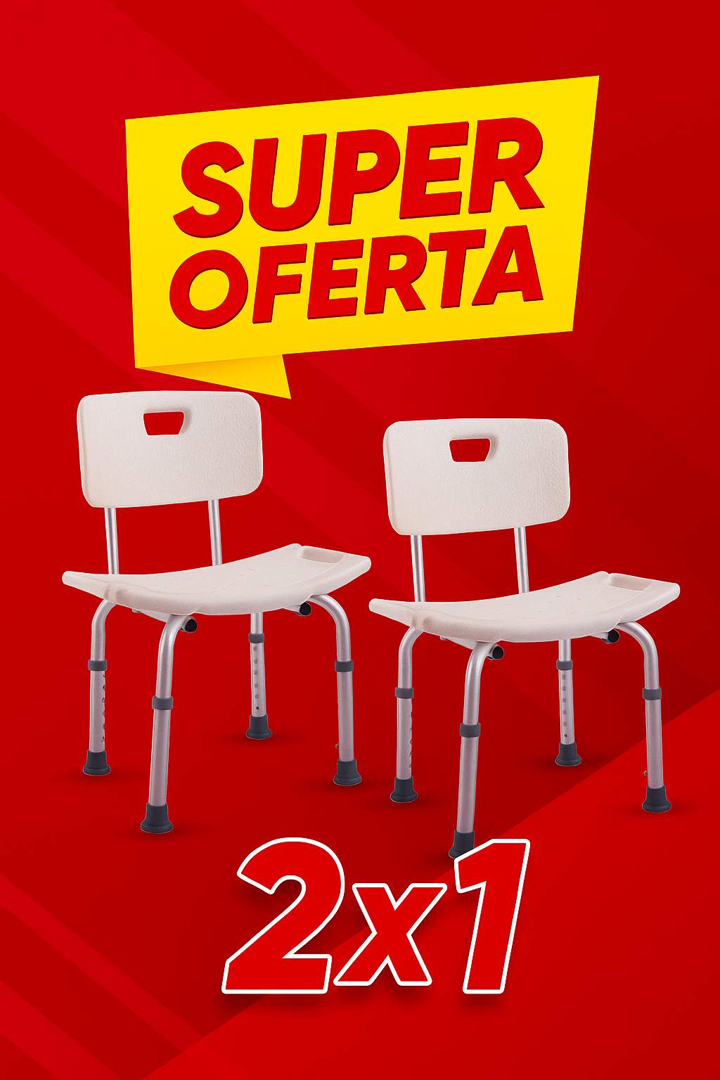 Pack 2 Asientos con respaldo cuadrado BLANCO mate fabricado en ABS - Imagen 7